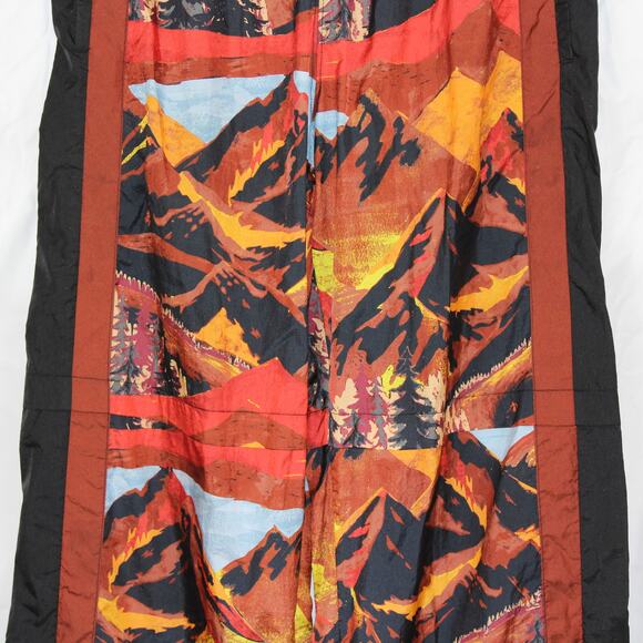 Med FP Free People Printed EndZone TrackPants Ski Nic Route Mocha Apres Mountain - Picture 10 of 15